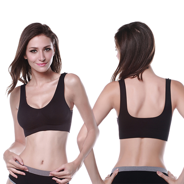 Women Seamless Fitness Yoga Padded Sports Bra Stretch Workout Tank Top Racerback Ebay 5339